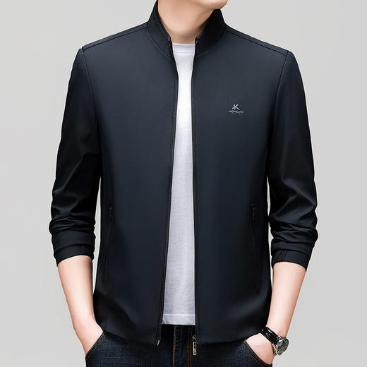 【新款DBJ】大依优型大码立领外套夹克加肥加大肥佬休闲上衣男士胖子商务 商品图1