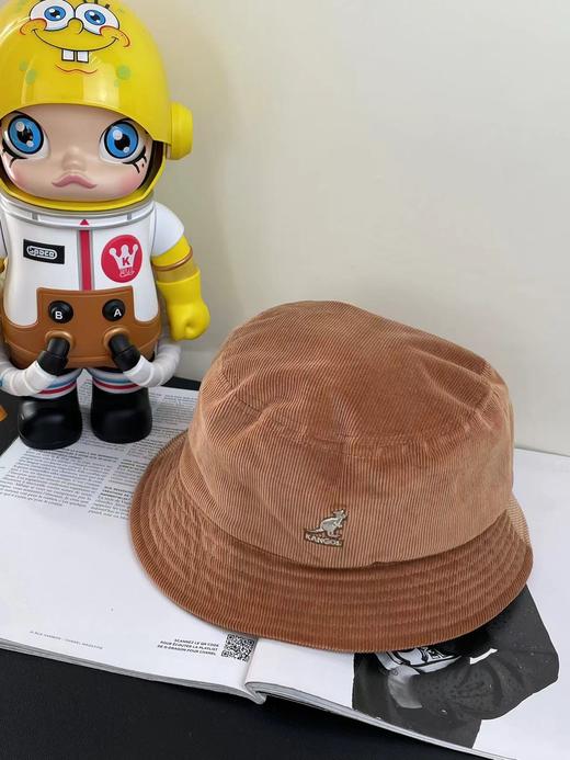 Kangol Cord Bucket Hat王一博同款袋鼠帽子灯芯绒平底渔夫帽 商品图0