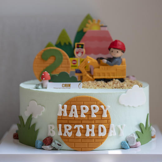 翻糖挖掘机蛋糕 商品图1