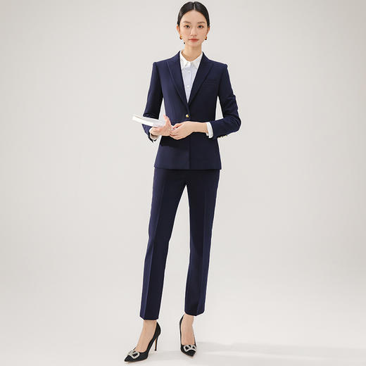藏青色西装套装女春季2024年新款高级感职业气质正装西服外套工装 商品图4