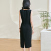 米思阳2026春季新款简约气质搭配连衣裙收腰褶皱弹力修身小黑裙背心裙0209 商品缩略图2