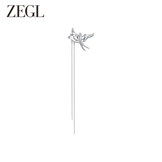 ZEGL设计师飞鸟系列燕子925银耳环女耳夹耳骨夹高级感2024耳饰品 商品图3