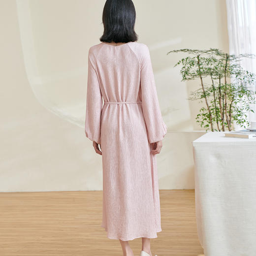 剩M/L/XL 【温柔A字裙】2026春季新款时尚简约气质纯色宽松连衣裙0882 商品图6