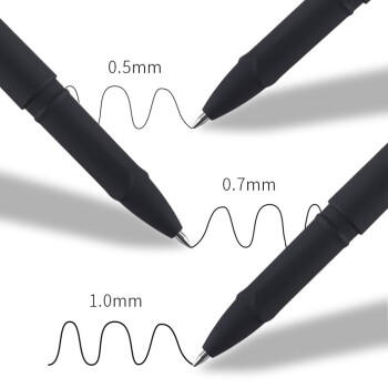 金万年【12支大容量】文具0.7mm黑色中性笔水笔 签字笔 耐磨笔头办公签字笔磨砂笔杆水笔G-1327-001 商品图7