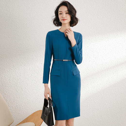 西装外套修身显瘦酒店经理美容院前台接待工作服西装连衣裙两件套 商品图5