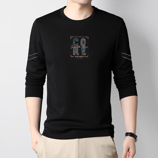 【新款DSZ】大依优型大码长袖卫衣加肥加大肥佬休闲商务宽松透气上衣打底T恤 商品图0