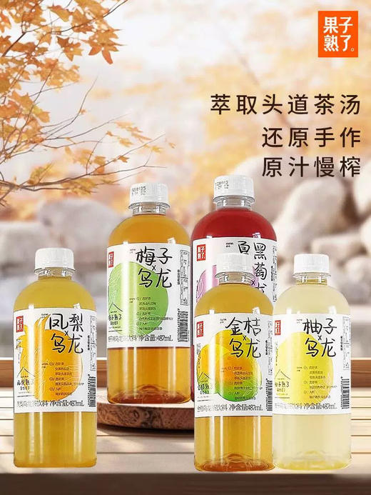 果子熟了柚子乌龙茶饮料487ml 商品图1