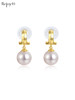 【天猫同款】悦甄 18k金k黄Akoya珍珠耳夹 玲珑 商品缩略图0