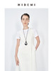 HIDEMI极简收腰显瘦设计感圆领背心连衣裙 黑色/米白色 商品缩略图1