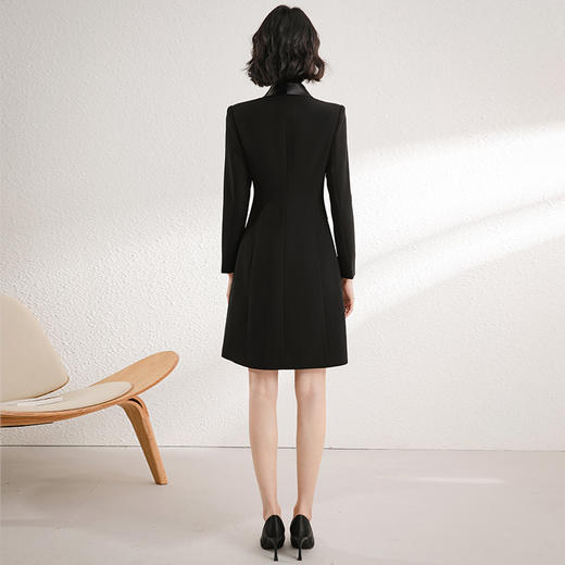 连衣裙女时尚气质主持人正装公务员教资面试通勤西装裙 商品图5