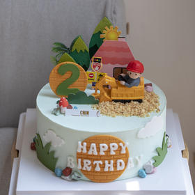 翻糖挖掘机蛋糕