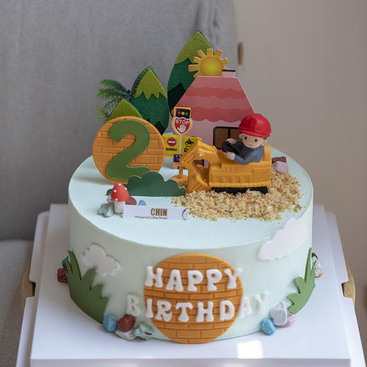 翻糖挖掘机蛋糕 商品图0