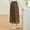 剩S/M/L/XXL 米思阳2026春季新款复古优雅压褶半身裙轻盈天丝莱赛尔A字裙0871 商品缩略图3