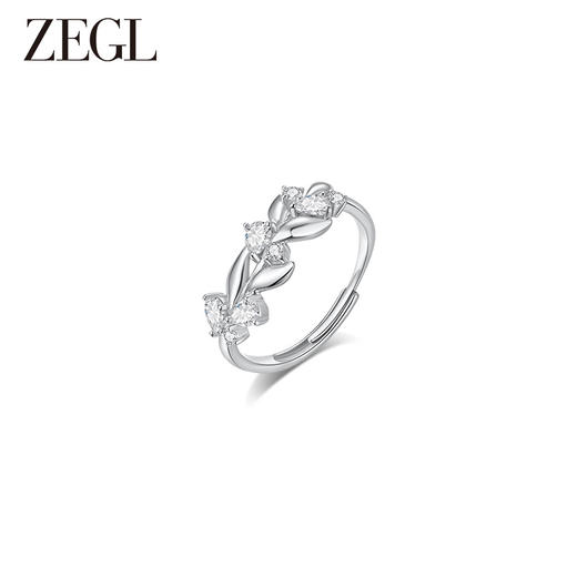 ZEGL设计师飞鸟系列燕子花戒指女925银简约高级感指环开口食指戒 商品图2