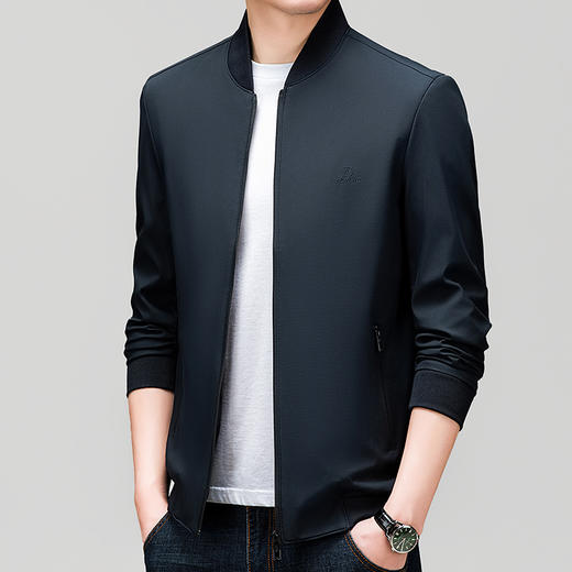 【新款DBJ】大依优型大码棒球领外套夹克加肥加大肥佬休闲上衣男士胖子商务 商品图1
