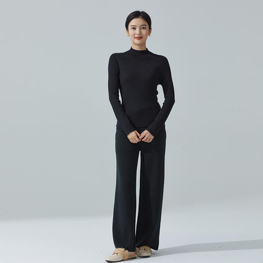 东黎 • 丝绒女士春秋精纺全成型半高领打底套衫 3705 商品图3