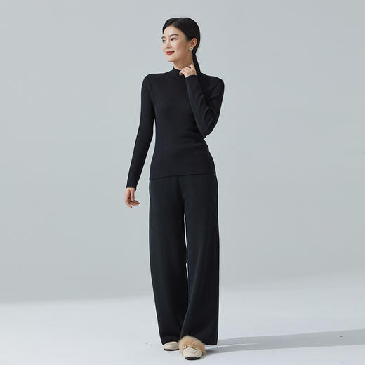 东黎 • 丝绒女士春秋精纺全成型半高领打底套衫 3705 商品图4