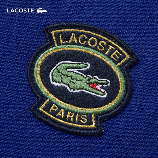 Lacoste法国鳄鱼男装新款拼接翻领商务休闲宽松Polo衫短袖PH7369-10 商品图2