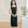 米思阳2026春季新款简约气质搭配连衣裙收腰褶皱弹力修身小黑裙背心裙0209 商品缩略图7
