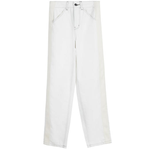 SELFWHO 浅色纯棉牛仔裤女2024新款春小个子宽松显瘦阔腿香蕉裤子 商品图4