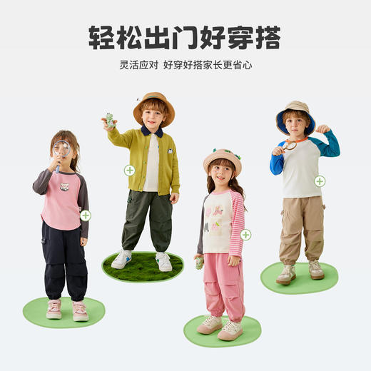 【立体玩偶】【MQDmini】【90-130】男女童春秋梭织工装长裤 商品图4