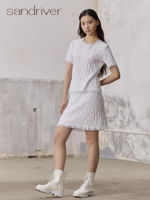 精梳棉自带流苏短裙SJS96W030N 商品图2