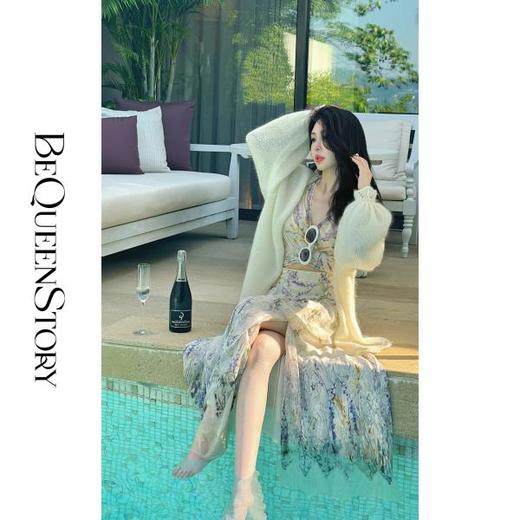 BeQueenStory【百花春宴】贵妇高定真丝5A双绉桑蚕丝连衣裙&套装 商品图4