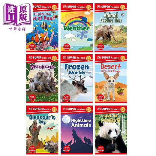 【中商原版】DK超阅小读者1级9册 英文原版分级科普读物 DK Super Readers Level 1 Pandas Monkeys Dinosaurs Weather Animal 商品图1