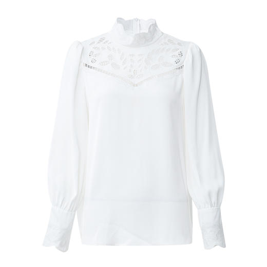 EITIE爱特爱秋季新款优雅气质通勤显瘦镂空上衣7113808 商品图5