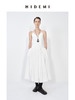 HIDEMI 极简设计感新款初春吊带V领式拼接压褶水洗棉夏季女装连衣裙 黑色/白色 商品缩略图2