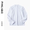 PINLI品立秋季新款纯色套头卫衣立体冚线拉链休闲潮牌男上衣B241209061 商品缩略图3