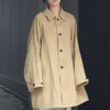 YOKE BLOCK-JACQUARD HALF COAT 格子提花中长款风衣外套 商品缩略图1