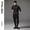 PINLI品立秋季新款纯色套头卫衣立体冚线拉链休闲潮牌男上衣B241209061 商品缩略图1