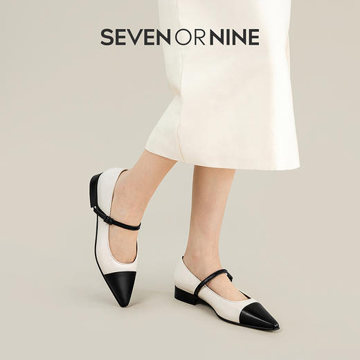 7or9-空气棉平底鞋弦月黑标 商品图3