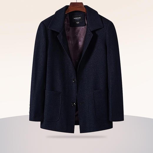 【Q】【新款DTX】大依优型大码满印翻领外套西服领商务夹克男装胖子春翻领夹克宽松外套男 商品图1