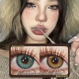 Pfgirlcon半年抛·绿玛瑙&金琥珀·14.5mm(着色参考13.95mm) 0-800度(有525/575) 非离子·(建议佩戴3-4个月左右更换)