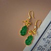 龢盒原创 18k幽兰翡翠瓶花耳坠耳环 商品缩略图0