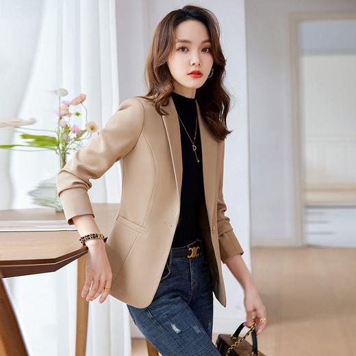 TZF-小个子咖色西装外套女短款修身显瘦韩版高档气质西服 商品图6