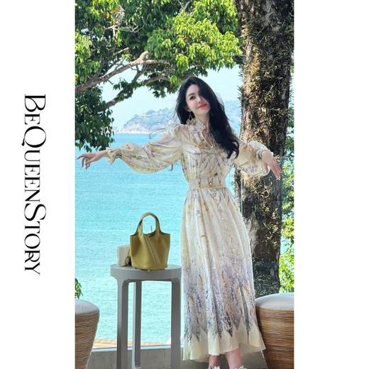 BeQueenStory【百花春宴】贵妇高定真丝5A双绉桑蚕丝连衣裙&套装 商品图0
