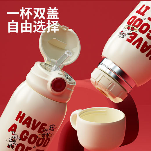 bablov保温杯儿童316不锈钢高颜值女杯子便携可爱小学生吸管水杯 商品图0