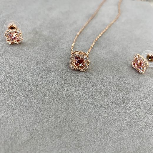 Swarovski 施华洛世奇 三叶草跳动的心套装，最新新款 粉色玫瑰金色调. 美国代购，无中文标签，介意慎拍 us 商品图3