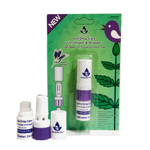 万妥OneDropCare二合一薰衣草型鼻通精油棒2ml/盒 商品图0