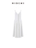 HIDEMI 极简设计感新款初春吊带V领式拼接压褶水洗棉夏季女装连衣裙 黑色/白色 商品缩略图13