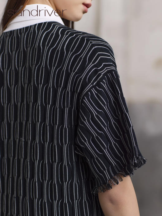 精梳棉polo领流苏连衣裙SJS96W031N 商品图4