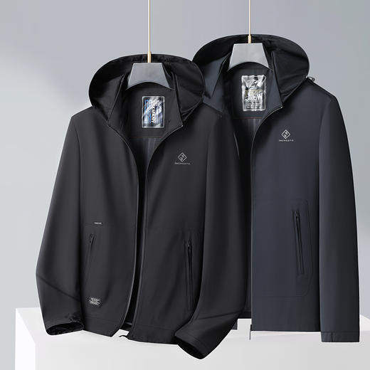 【可拆卸帽】【新款DWP】大依优型大码夹克外套加肥加大肥佬休闲商务上衣男士胖子 商品图2