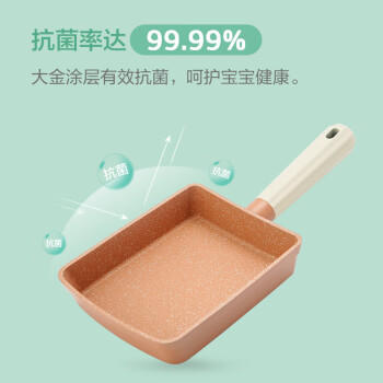 乐扣乐扣（LOCK&LOCK）玉子烧煎锅不粘锅方形煎蛋牛排炒菜一人食平底锅电磁炉煤气灶18cm 商品图8