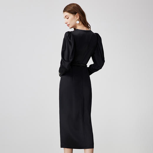 EITIE爱特爱春季新款时尚气质收腰大气显瘦礼服连衣裙女7377003 商品图10