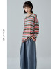 布列塔尼的空气-丝棉高精纺宽松卷边条纹针织衫 商品缩略图3