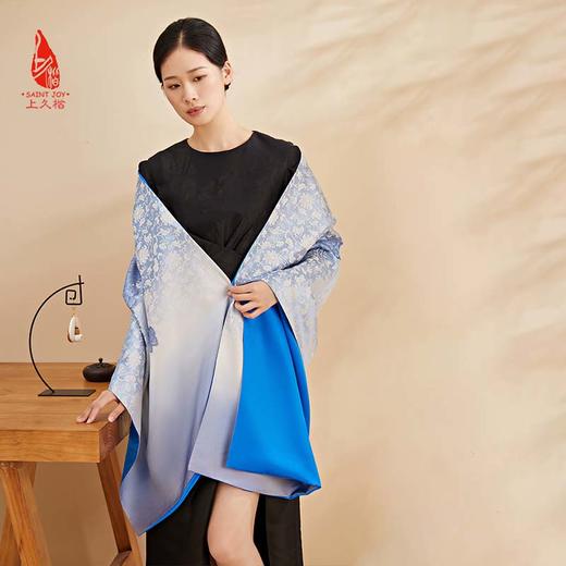 SAINTJOY/上久楷宋锦双面披肩 青瓷  SJS21001 商品图1