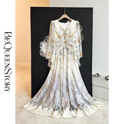 BeQueenStory【百花春宴】贵妇高定真丝5A双绉桑蚕丝连衣裙&套装 商品图3